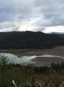 The Lewis River, what was once Swift Reservoir, Washington. 